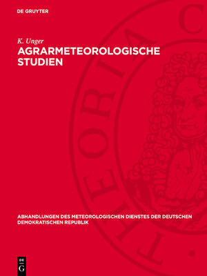 cover image of Agrarmeteorologische Studien